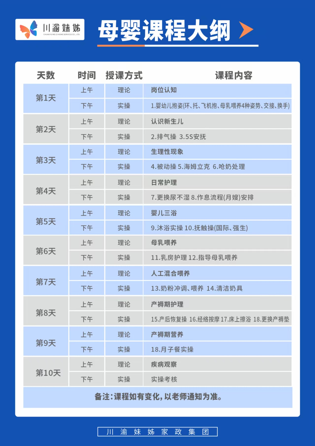 母婴护理课程